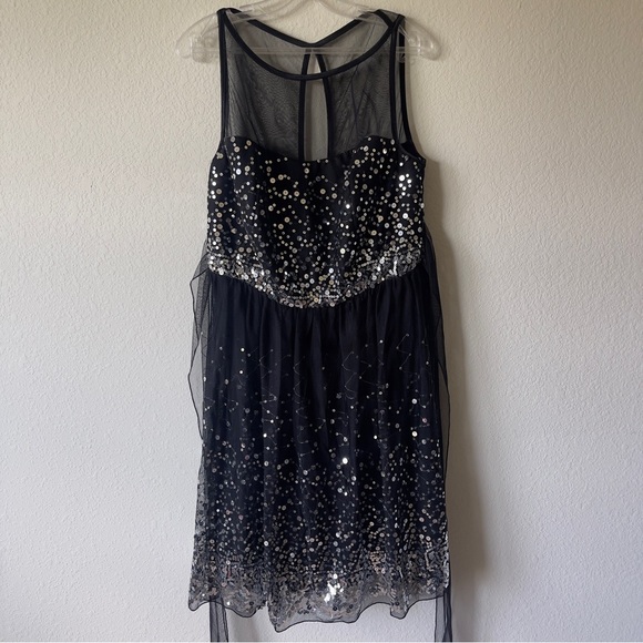 Rue+ Dresses & Skirts - Rue+ Black Sequin Mesh Overlay Dress | Size 1X | Party Dress